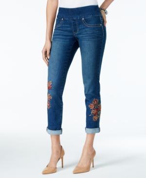 Style & Co Floral-embroidered Jeggings, Only At Macy's
