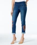 Style & Co Floral-embroidered Jeggings, Only At Macy's