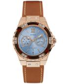 Guess Women's Limelight Brown Leather Strap Watch 39mm U0775l7
