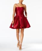 Betsy & Adam Strapless Fit & Flare Dress