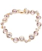 Givenchy Gold-tone Rose Crystal Link Bracelet