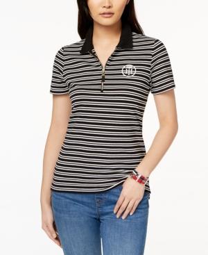 Tommy Hilfiger Striped Monogrammed Top, Created For Macy's