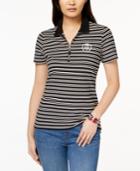 Tommy Hilfiger Striped Monogrammed Top, Created For Macy's
