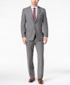 Tommy Hilfiger Men's Slim-fit Stretch Light Gray Suit