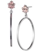 Givenchy Crystal Cluster Drop Hoop Earrings