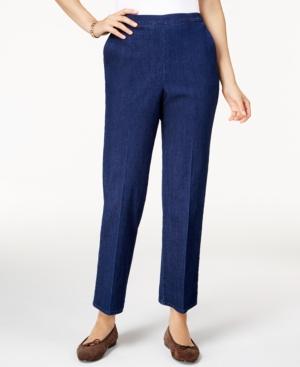 Alfred Dunner Petite Sierra Madre Pull-on Straight-leg Denim Pants
