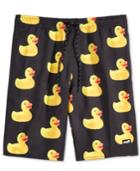 Neff Men's Rubber Ducky-print Hot Tub Shorts