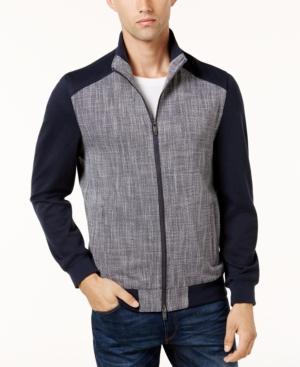 Vince Camuto Men's Scratch Weave Bomber Jacket