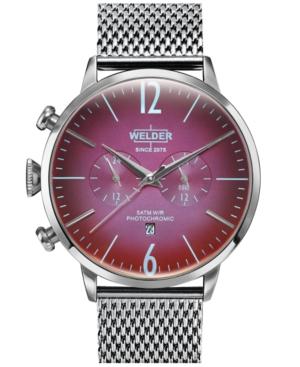 Welder Men's Stainless Steel Mesh Bracelet Watch 45mm