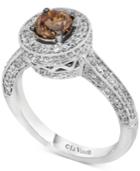 Le Vian Chocolatier Diamond Halo Ring (1-1/8 Ct. T.w.) In 14k White Gold