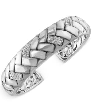 Effy Diamond Bangle Braid Bracelet (1/3 Ct. T.w.) In Sterling Silver
