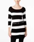 Inc International Concepts Striped Tunic Sweater, Only At Macy's