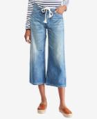 Polo Ralph Lauren Wide-leg Cropped Cotton Jeans