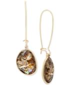 Kenneth Cole New York Gold-tone Abalone Stone Drop Earrings