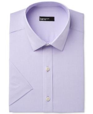 Bar Iii Men's Slim-fit Stretch Easy Care Lavender Solid Short Sleeve Dress Shirt, Only At Macy's