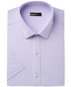 Bar Iii Men's Slim-fit Stretch Easy Care Lavender Solid Short Sleeve Dress Shirt, Only At Macy's