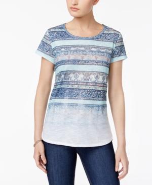 Style & Co Faded-print T-shirt, Only At Macy's