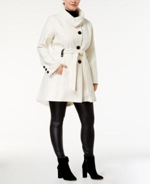 Madden Girl Trendy Plus Size Stand-collar Walker Coat