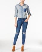 Dl 1961 Margaux Ripped Cracked Wash Skinny Jeans