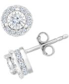 Trumiracle Diamond Halo Stud Earrings (3/4 Ct. T.w.) In 14k White Gold