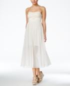 In Awe Of You By Awesomeness Tv Juniors' Strapless Embroidered Maxi Dress
