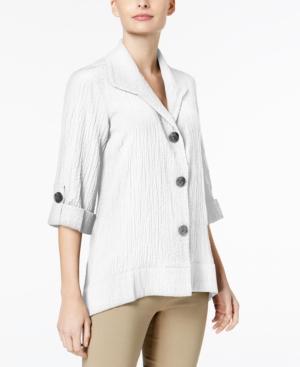 Jm Collection Crinkled Button-detail Shirt, Created For Macy's