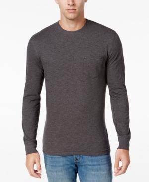 Club Room Men's Long Sleeve Pocket T-shirt, Only At Macy's