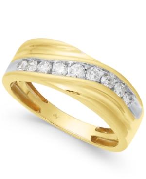 Men's Diamond Swirl Band (1/2 Ct. T.w.) In 10k Gold