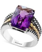 Effy Balissima Amethyst Statement Ring (5-1/4 Ct. T.w.) In Sterling Silver And 18k Gold
