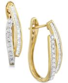 Diamond Hoop Earrings (1/2 Ct. T.w.) In 10k Gold Or White Gold