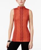 Joseph A Mock-neck Ribbed-knit Sweater
