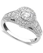 Engagement Ring, Diamonds (1-1/4 Ct. T.w.) And 14k White Gold
