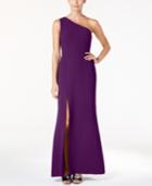 Calvin Klein One-shoulder A-line Gown