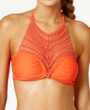 Raisins High-neck Illusion Bikini Top Women's Swimsuit