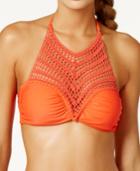 Raisins High-neck Illusion Bikini Top Women's Swimsuit