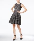 Calvin Klein Laser-cutout Fit & Flare Dress