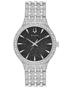 Bulova Men's Phantom Crystal-accent Stainless Steel Bracelet Watch 40mm