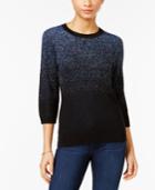 Ny Collection Petite Ombre Metallic Sweater