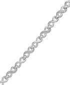 Diamond Infinity Bracelet In Sterling Silver (1/10 Ct. T.w.)
