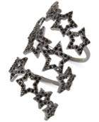 Inc International Concepts Hematite-tone Pave Star Spiral Ring