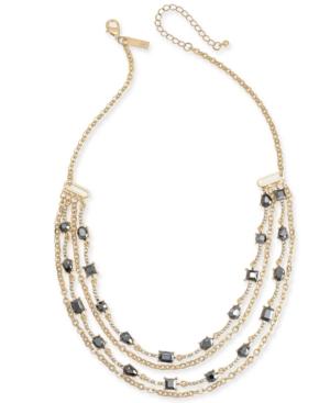 I.n.c. Gold-tone & Hematite-tone Bead Layer Necklace, 20 + 3 Extender, Created For Macy's