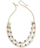 I.n.c. Gold-tone & Hematite-tone Bead Layer Necklace, 20 + 3 Extender, Created For Macy's