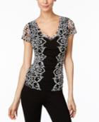 Inc International Concepts Embroidered Lace Blouse, Only At Macy's
