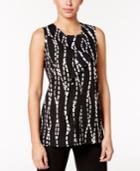 Alfani Printed Ruffled Top, Only At Macy's