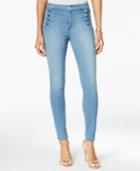 Guess Aria Button-detail Disco Wash Skinny Jeans