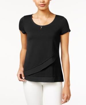 Maison Jules Asymmetrical Contrast Top, Only At Macy's