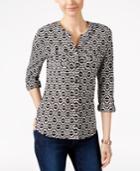 Charter Club Printed Button-front Shirt, Only At Macy's
