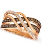 Le Vian Chocolatier Diamond Twist Ring (1 Ct. T.w.) In 14k Rose Gold