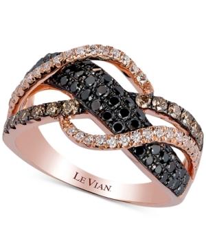 Le Vian Exotics Diamond Weave Ring (1 Ct. T.w.) In 14k Rose Gold