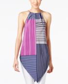 Alfani Printed V-hem Halter Tunic, Only At Macy's